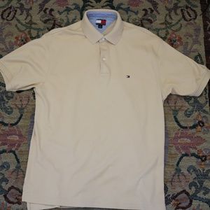 Tan Tommy Hilfiger Short Sleeve Polo Shirt